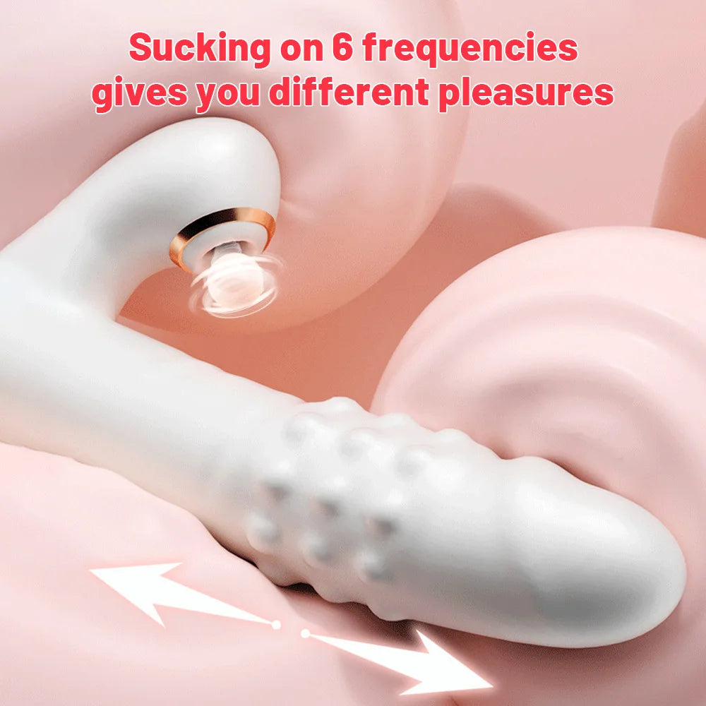 Amoura Clitoral Vibrator with Suction, Personal Massager, Vibrating & Thrusting, Women's, Silicone, Waterproof IPX6 – waterproof vibrator