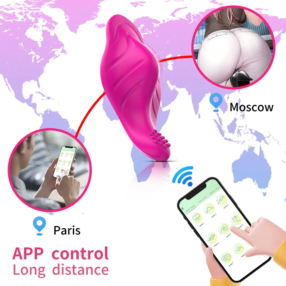 Amoura Clitoral Wearable Vibrator, Egg Massager, 9-Mode Vibrating, Women's, App-Controlled, Medical-Grade Silicone, IPX6 Waterproof – couples vibrator