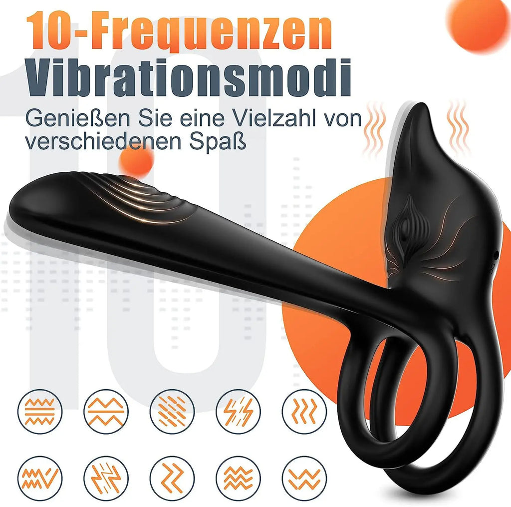 Amoura Cock Ring, Vibrating, 10 Modes, Men's, App-Controlled, Silicone – IPX7 waterproof