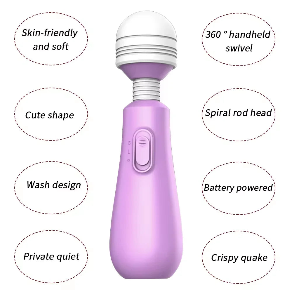 Amoura Clitoral & G-Spot Wand Vibrator, Rotating & Vibrating, Women's, Silicone, Waterproof – Personal Massager
