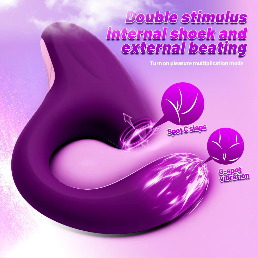 Amoura Rabbit G-Spot & Clitoral Vibrator, 2-in-1, Vibrating, Women's, Silicone – 2-in-1 vibrator