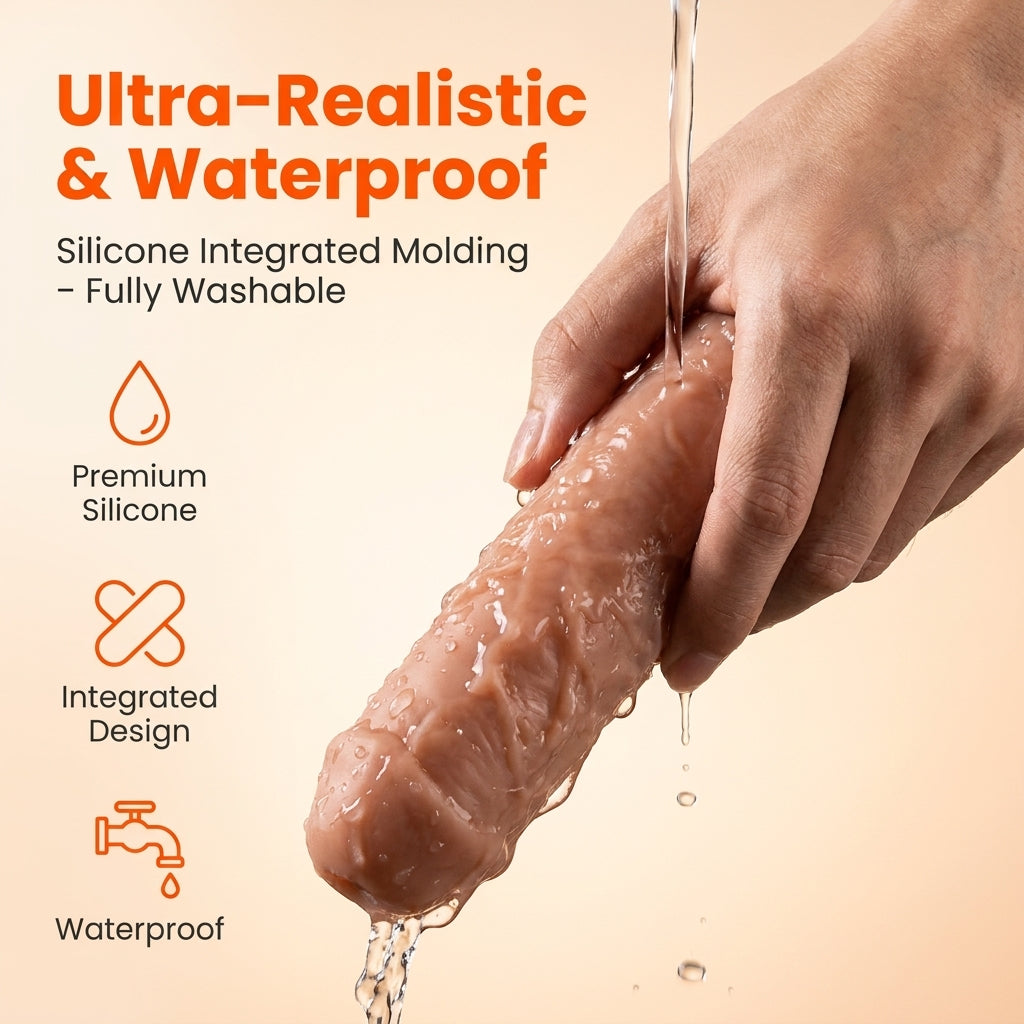 Amoura Clitoral & Vaginal Dildo, Personal Massager, Vibrating, Heating & Telescopic, Women's, Remote Control, Liquid Silicone, Waterproof