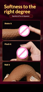 Amoura Realistic Dildo, Vibrating, Women's, Liquid Silicone, Waterproof – Women's Vibrator
