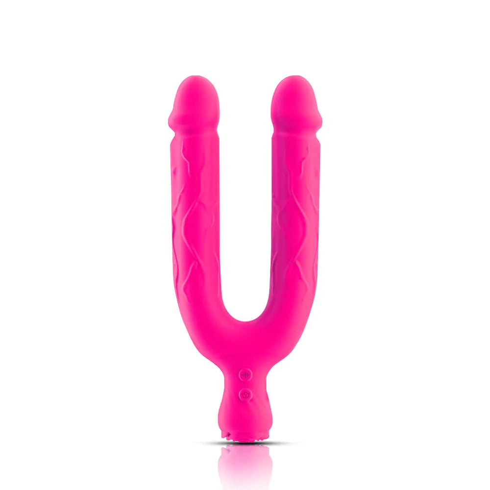 Amoura Double-Headed Dildo Vibrator, Lesbian, Dual Vibration, Silicone, Waterproof – waterproof dildo