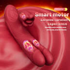 Amoura Clitoral & Vaginal & G-Spot Dual-Head Wand Vibrator, Thrusting & Tongue-Licking, Women's, Silicone, Waterproof – women's vibrator