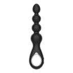 Amoura Anal Plug with Pulling Beads, Remote Control, Vibrating & Rotating, Silicone – vibrating anal plug
