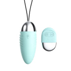 Amoura Vibrating (implicit in 'Vibrator'); 10-stage feature noted in body, Clitoral Egg Vibrator, Remote Control, Women's, Silicone – clitoral vibrator