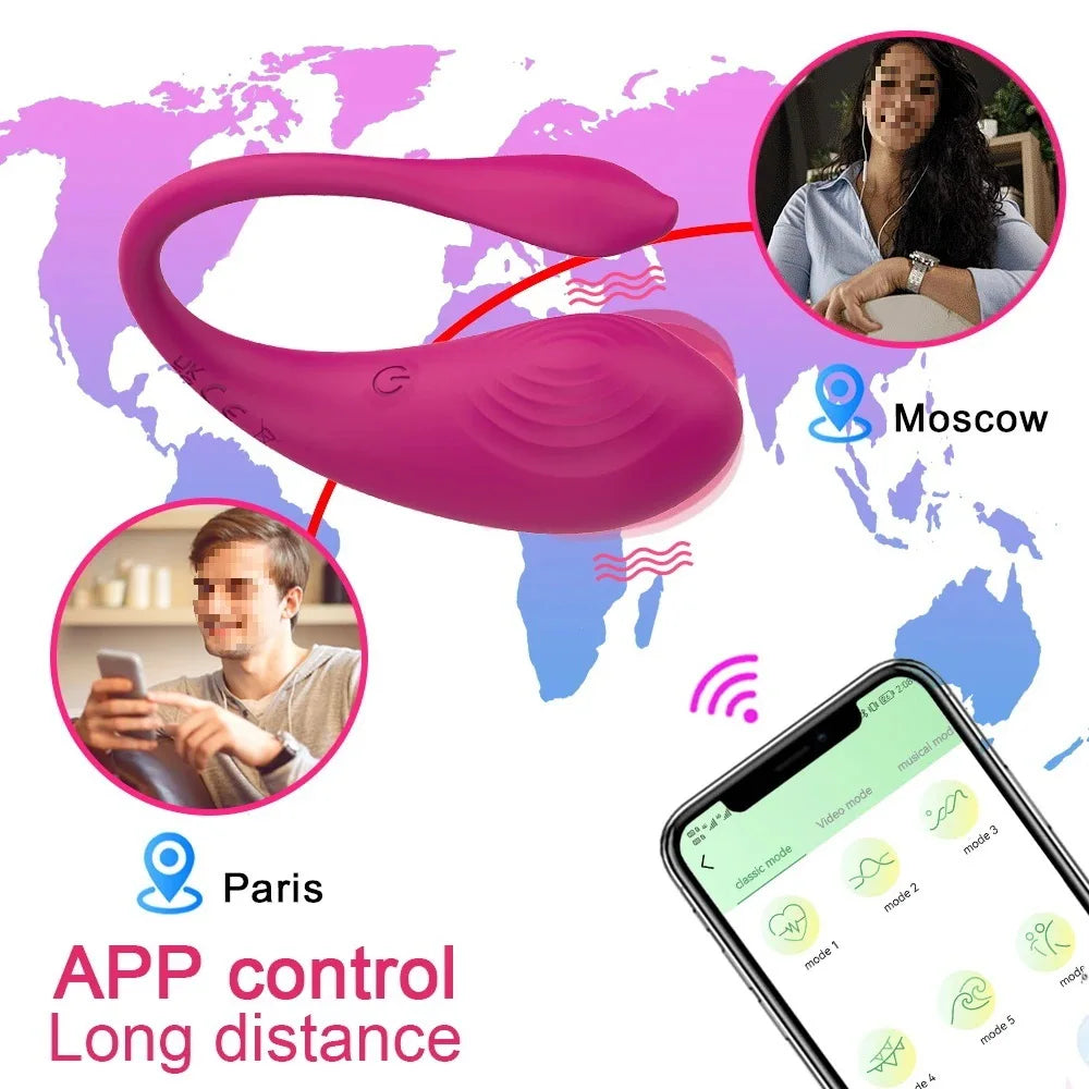 Amoura Clitoral & G-Spot Egg Vibrator, Personal Massager, Vibrating, Women's, App-Controlled, Silicone, Waterproof – G-spot vibrator