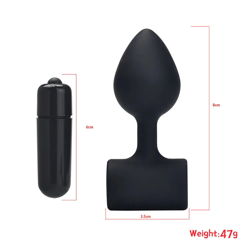 Amoura Anal Plug Vibrator, Personal Massager, Vibrating, Silicone, Waterproof – anal plug