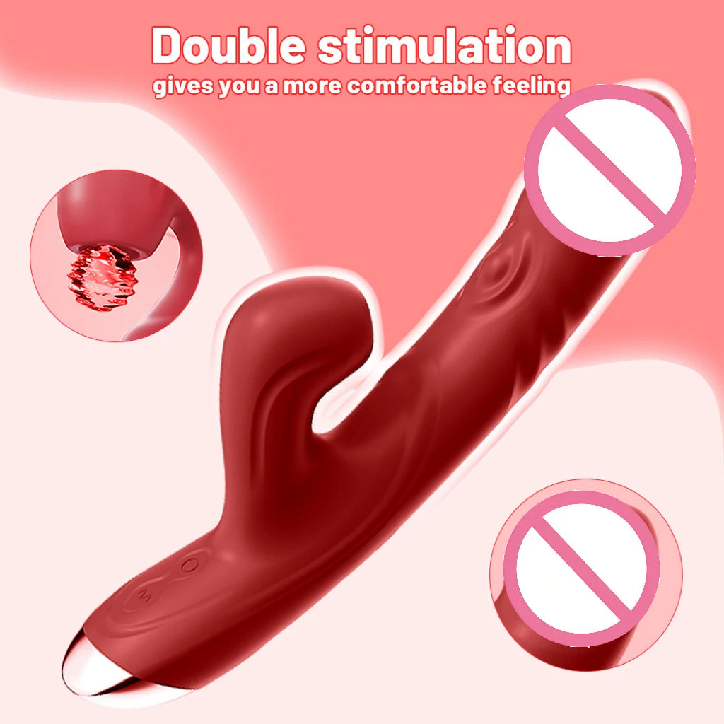 Amoura Clitoral & G-Spot Vibrator, 3-in-1 Suction & Patting, Women's, Medical-Grade Silicone, Waterproof – medical-grade silicone toy
