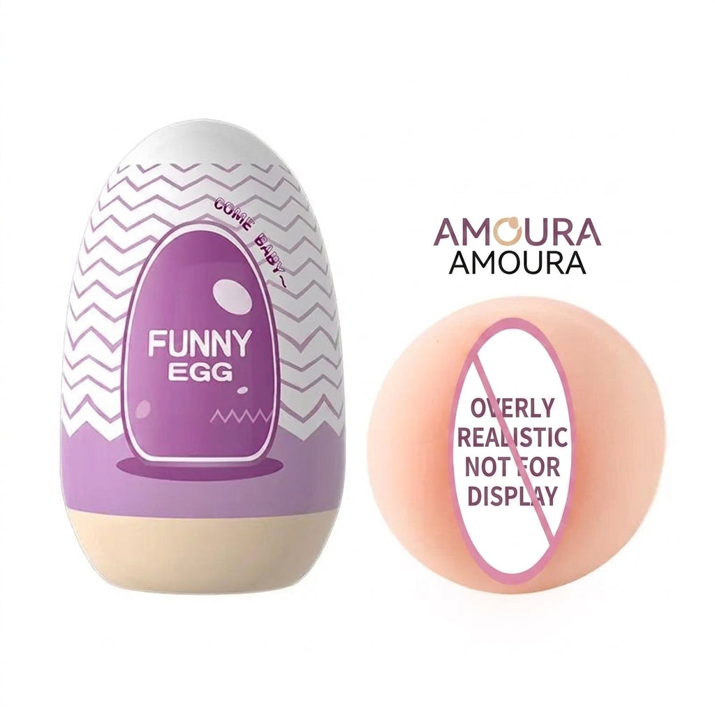 Amoura Male Egg Masturbator, Manual Stroker, Automatic Decompression