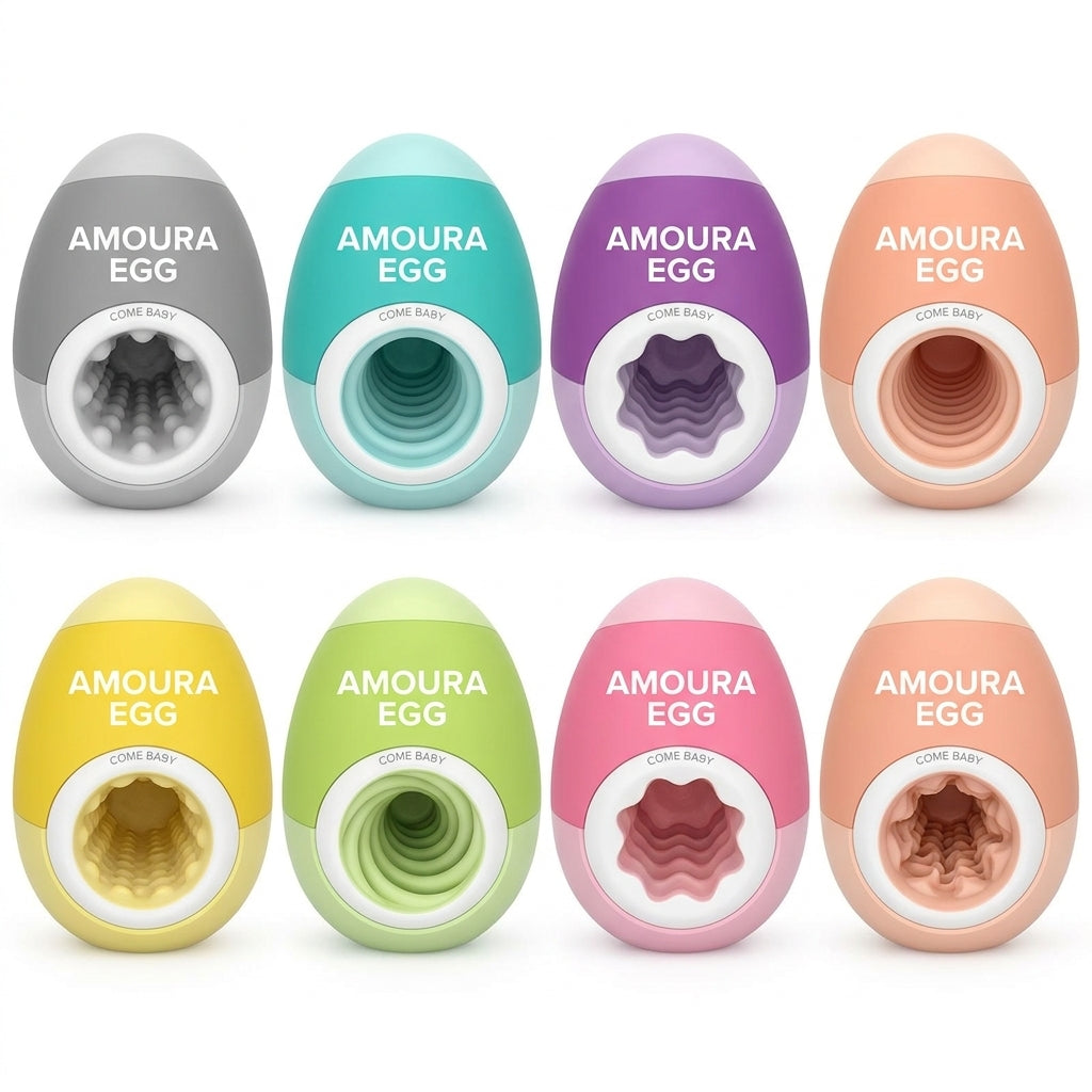 Amoura Male Egg Masturbator, Manual Stroker, Automatic Decompression