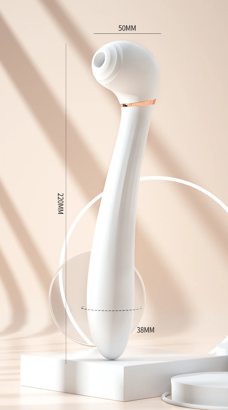 Amoura G-Spot Vibrator, Dual Suction & Vibration, Women's, Personal Massager, Medical-Grade Silicone, IPX4 Waterproof – Medical-Grade Silicone Vibrator