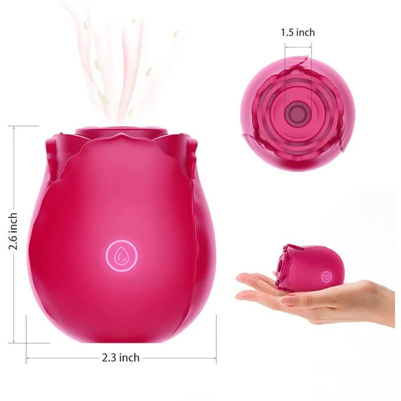 Rose G-Spot Vibrator detailed texture and ergonomic shape