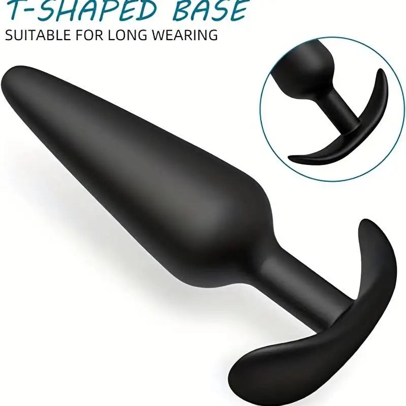 Amoura Anal Plug 3-Piece Set, Anchor Shape, Medical-Grade Silicone, Waterproof – graduated anal plug set