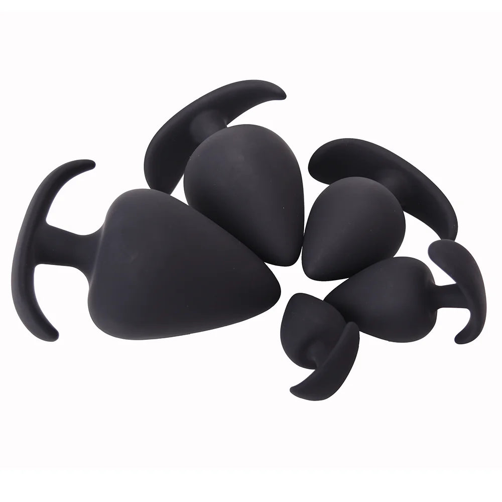Amoura Anal Plug Trainer, 5-Size Graduated, Medical-Grade Silicone, Waterproof – anal training set