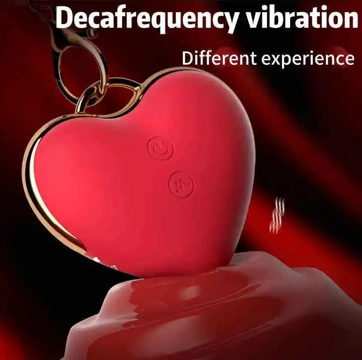 Amoura Clitoral Heart-Shaped Egg Vibrator, Licking & Sucking, Women's, Silicone – dual-function vibrator