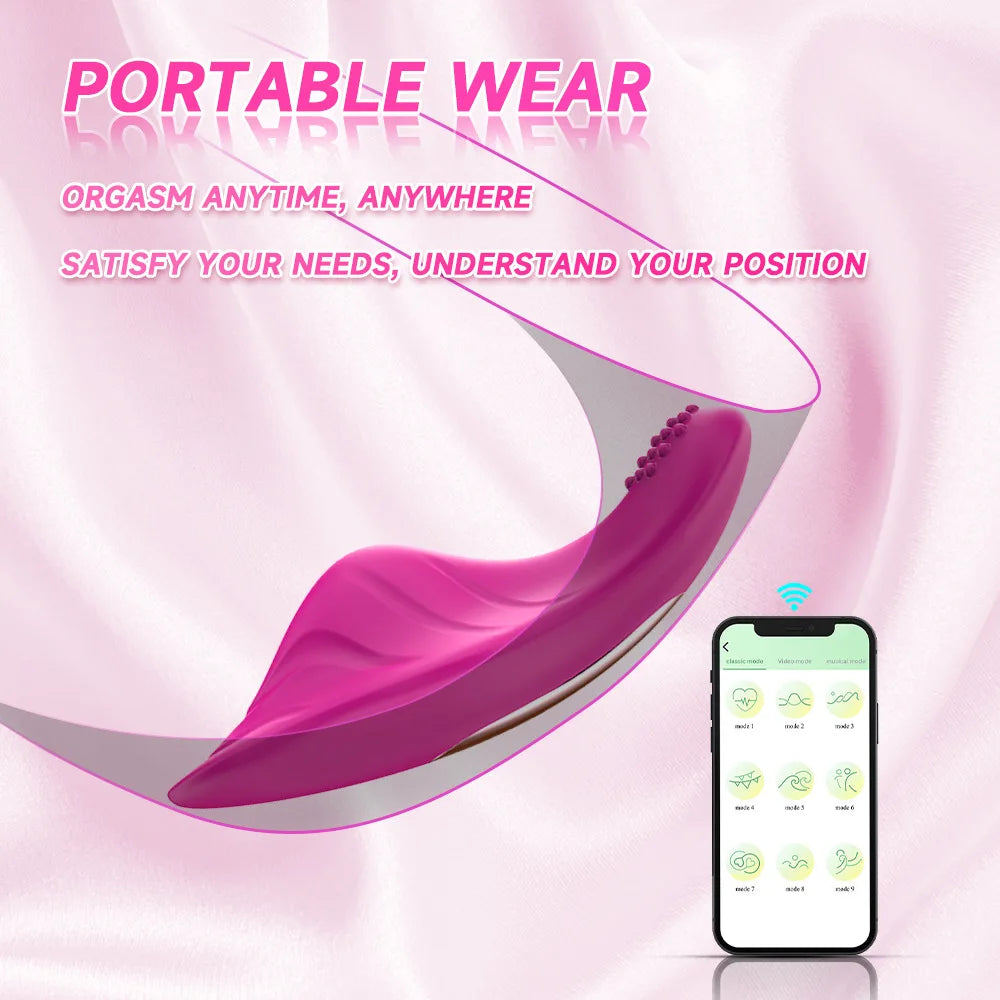 Amoura Clitoral Wearable Vibrator, Egg Massager, 9-Mode Vibrating, Women's, App-Controlled, Medical-Grade Silicone, IPX6 Waterproof – medical-grade silicone vibrator