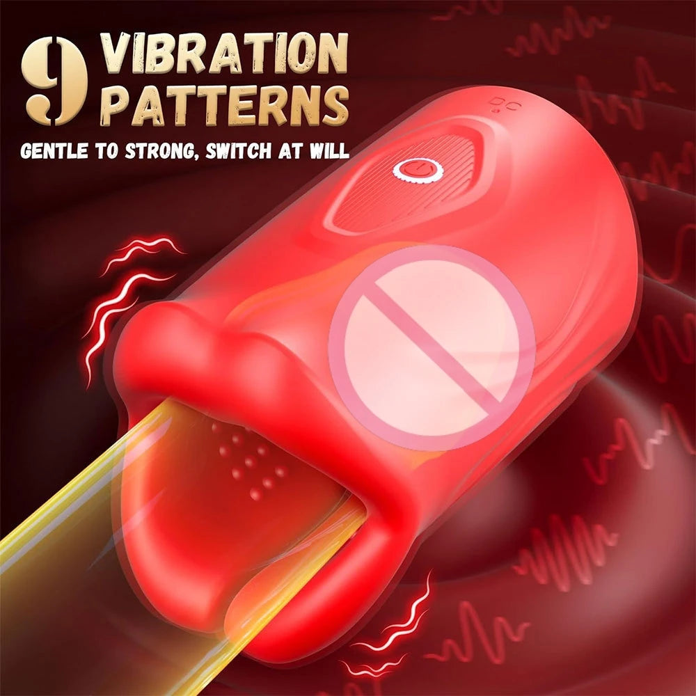 Amoura Male Glans Stroker, 9-Frequency Vibrating, Men's, Manual Control, Silicone & ABS, IPX6 Waterproof – 9-frequency vibrator