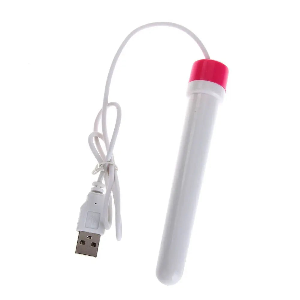 Amoura Penis & Perineum (confirmed in Features section: 'tailored for penis and perineum stimulation'), Warming Rod / Massager (confirmed in title, description, and specs), Heating (confirmed in – penis massager