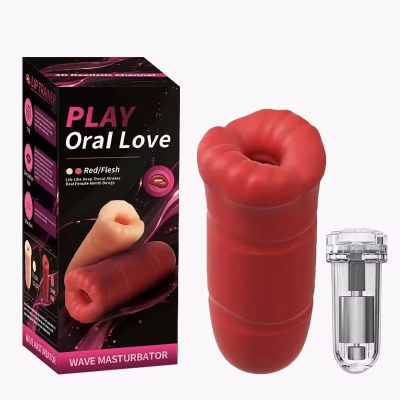 Amoura Male Stroker, Dual Vibrating & Rotating, Silicone – Silicone Stroker