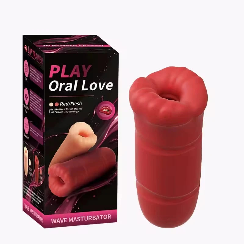 Amoura Male Stroker, Dual Vibrating & Rotating, Silicone – Male Masturbator