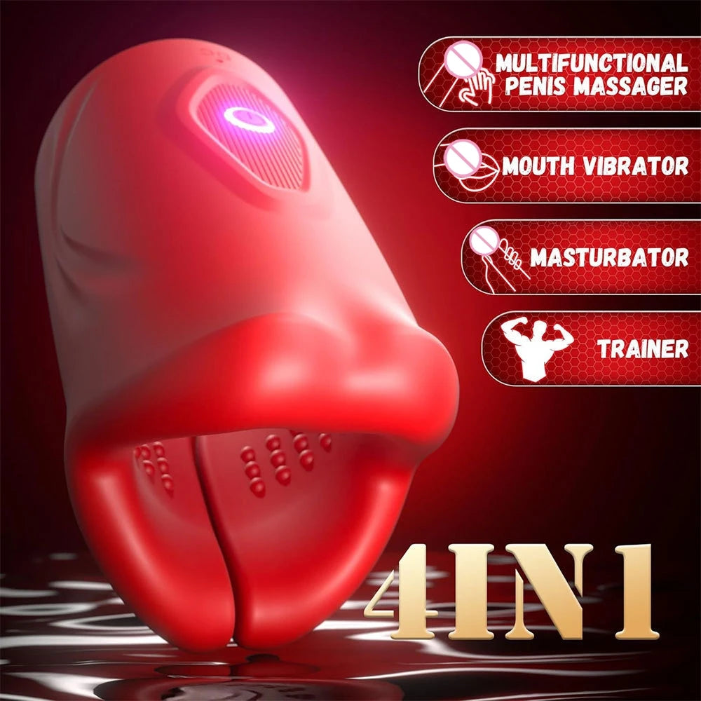 Amoura Male Glans Stroker, 9-Frequency Vibrating, Men's, Manual Control, Silicone & ABS, IPX6 Waterproof – glans stimulation