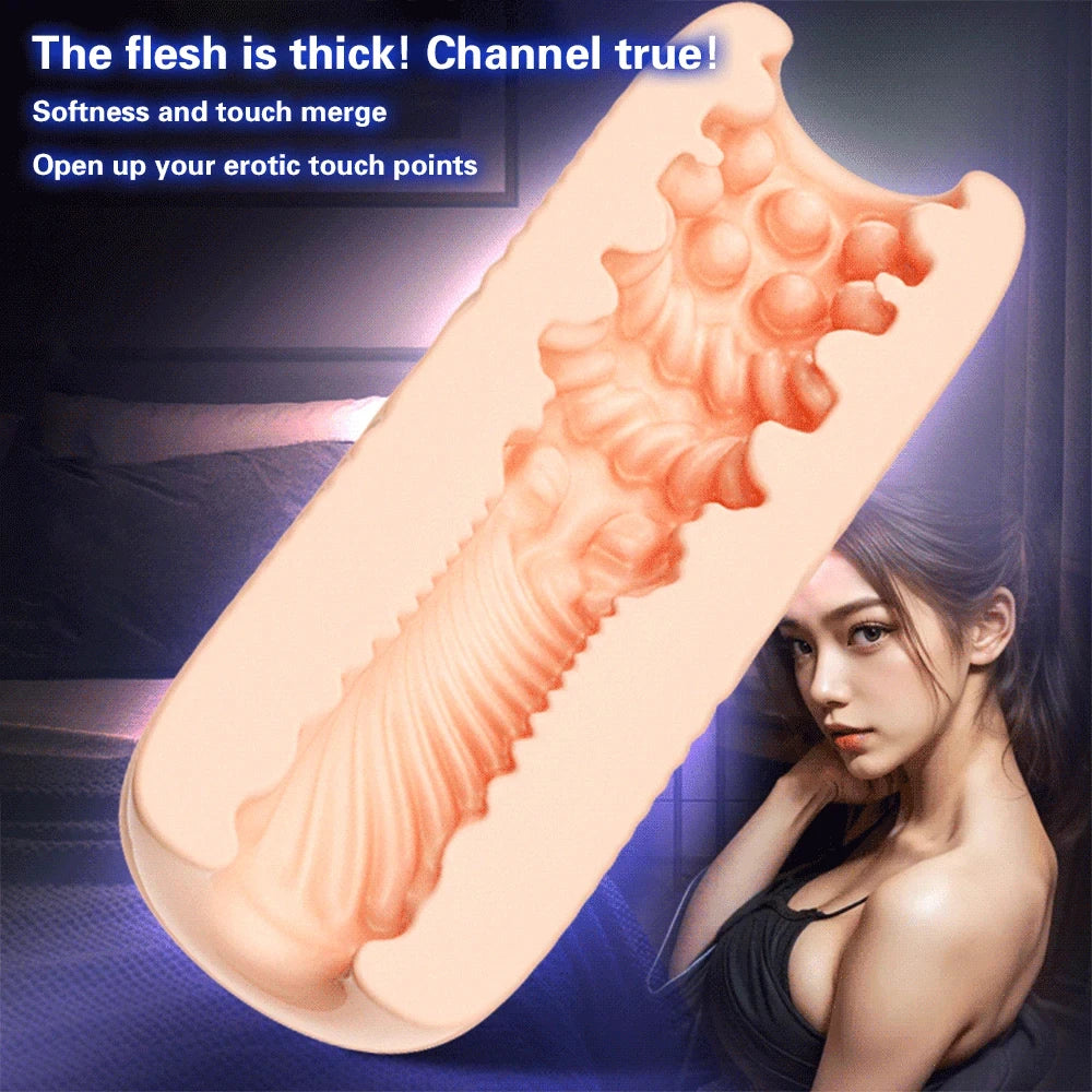 Amoura Anal & Vaginal Stroker, Men's Masturbator, TPE, Waterproof Secondary image