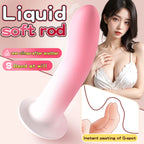 Amoura Vaginal & Clitoral Dildo, Manual Stimulator, Liquid Silicone, Pink – liquid silicone dildo