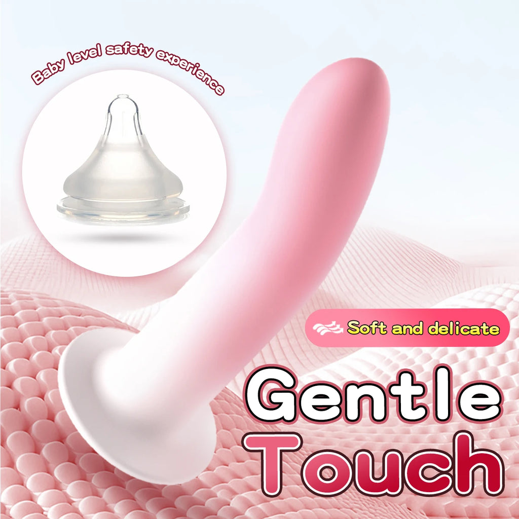Amoura Vaginal & Clitoral Dildo, Manual Stimulator, Liquid Silicone, Pink – clitoral dildo