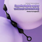 Amoura Anal Bead Plug Trainer, Silicone, Pull Ring, Unisex – anal conditioning