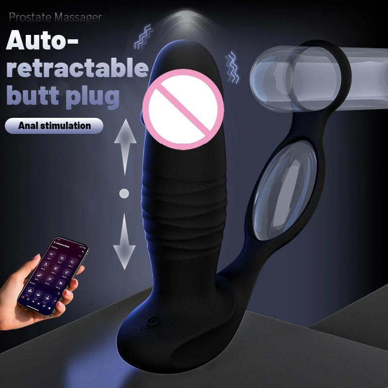 Amoura Anal & Prostate Vibrator, Thrusting & Vibrating, Unisex, App-Controlled, Medical-Grade Silicone – prostate massager