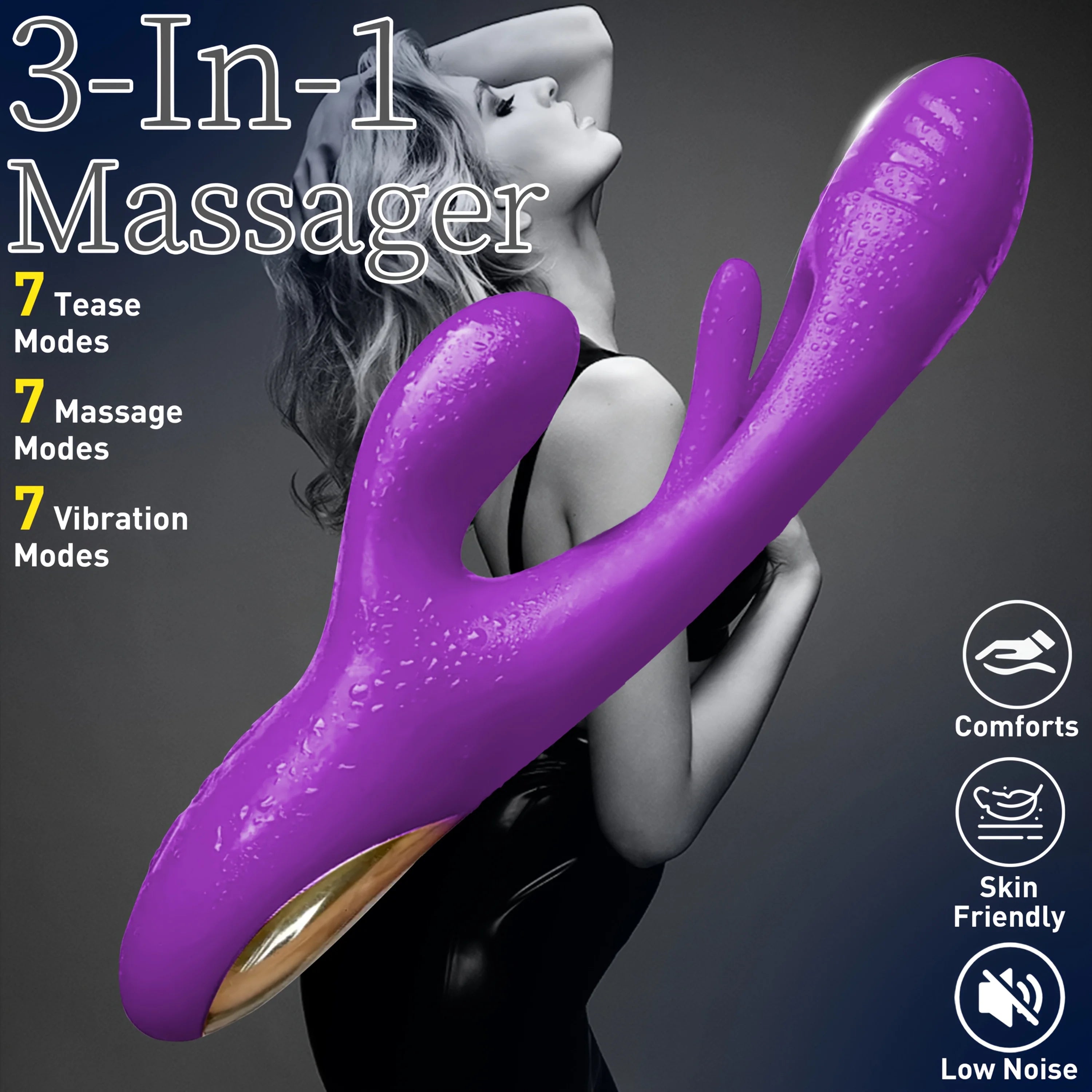 Amoura Clitoral & G-Spot Vibrator, Personal Massager, Tapping & Suction, Women's, Remote Control, Medical-Grade Silicone, Waterproof – g-spot vibrator