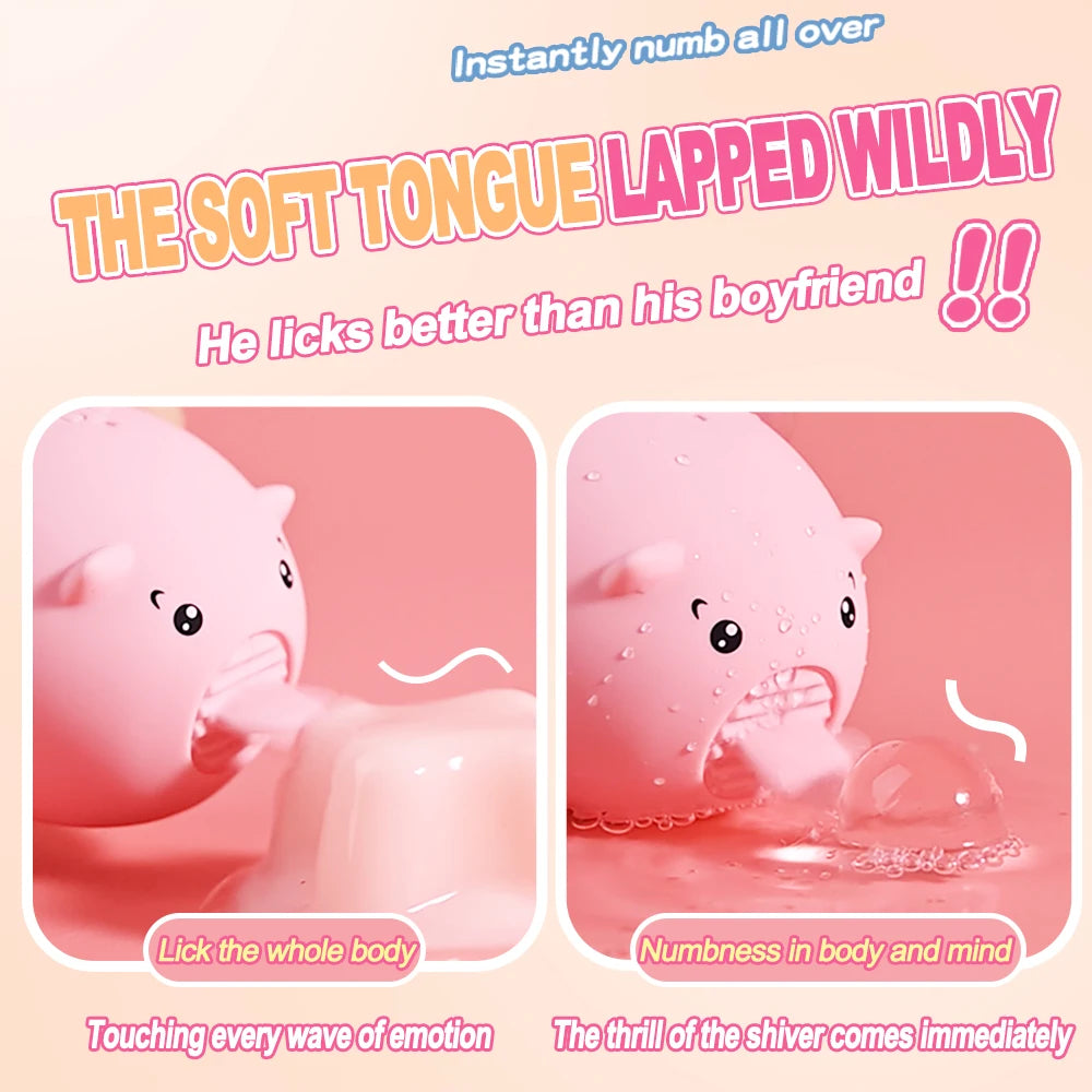Amoura Mini Pig Tongue Clitoral & G-Spot Vibrator, 10 Modes – mini vibrator