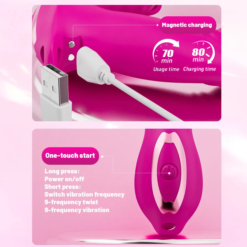 Amoura Clitoral & G-Spot Panty Vibrator, Tongue-Licking, App-Controlled, Women's, Silicone – couples vibrator
