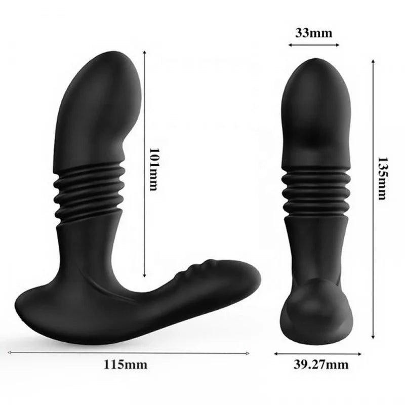 Amoura Prostate & Anal Vibrator, Massager, Thrusting & Vibrating, Men's, Manual, ABS Silicone – dual function vibrator