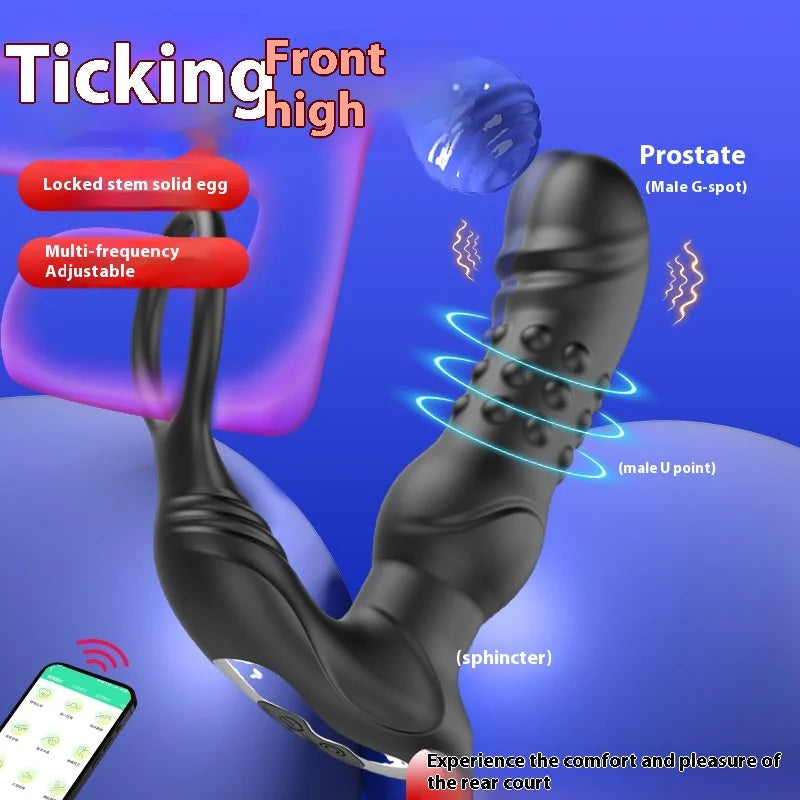 Amoura Prostate & Anal Massager, Vibrating & Rotating, Men's, Remote Control, Silicone & ABS, IPX6 – waterproof toy