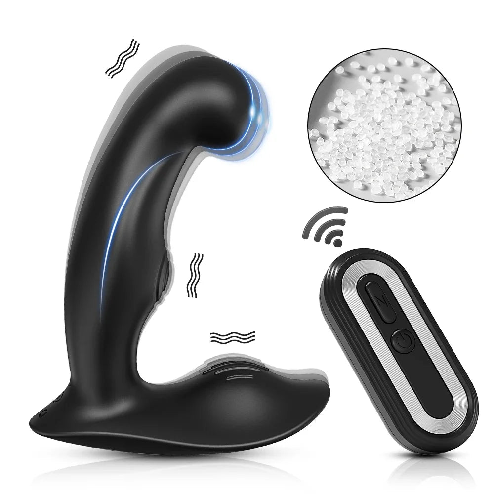 Amoura Anal & Prostate Vibrator, Dual Motor, 10 Modes, Remote Control, Medical-Grade Silicone, Waterproof – Remote Control Vibrator