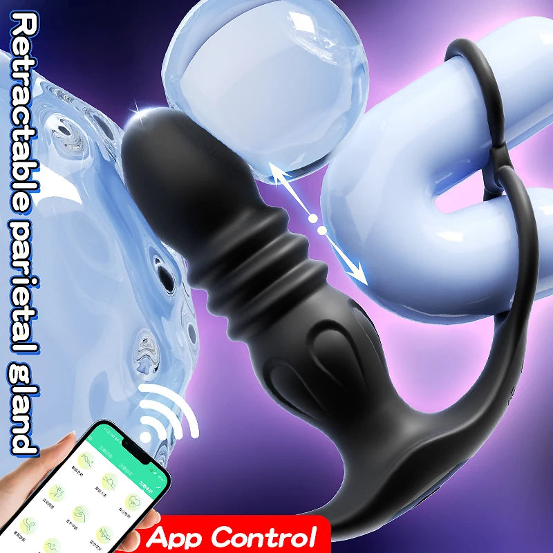 Amoura Anal & Prostate Vibrator, Expanding & Vibrating, App-Controlled, Medical-Grade Silicone, IPX6 Waterproof – expanding vibrator