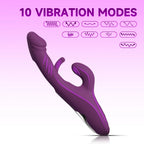 Amoura Rabbit Clitoral Vibrator, Personal Massager, Vibrating & Flapping, Women's, Food Grade Silicone, Waterproof – dual motor vibrator