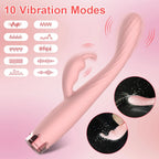 Amoura Nipple, Clitoral & G-Spot Rabbit Vibrator, Personal Massager, 10-Speed Vibrating, Women's, Silicone, Waterproof – clitoral vibrator