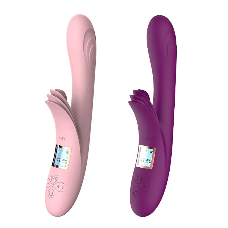 Amoura G-Spot & Clitoral Rabbit Vibrator, Heating Massager, Vibrating & Heating, Women's, Medical-Grade Silicone, Waterproof – rabbit vibrator