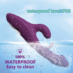 Amoura Rabbit Clitoral Vibrator, Personal Massager, Vibrating & Flapping, Women's, Food Grade Silicone, Waterproof – food grade silicone