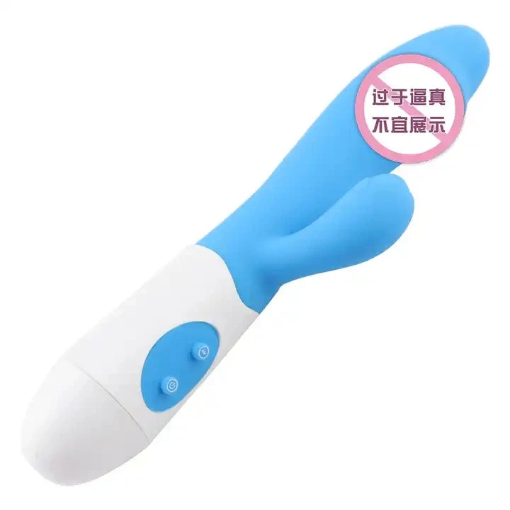 Amoura Rabbit Vibrator, Vaginal & G-Spot Dildo, Vibrating, Women's, Manual, TPE & ABS, Waterproof – women's vibrator