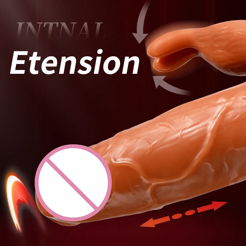 Amoura Clitoral & Vaginal Rabbit Vibrator, Massager, Dual Motor, Heating & Remote Control, TPE – heating vibrator
