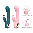 Amoura Clitoral & G-Spot Rabbit Vibrator, Massager, 10-Speed Vibrating, Women's, Silicone – dual zone vibrator