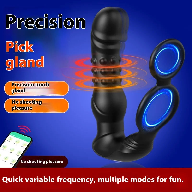 Amoura Prostate & Anal Massager, Vibrating & Rotating, Men's, Remote Control, Silicone & ABS, IPX6 – men's intimate wellness