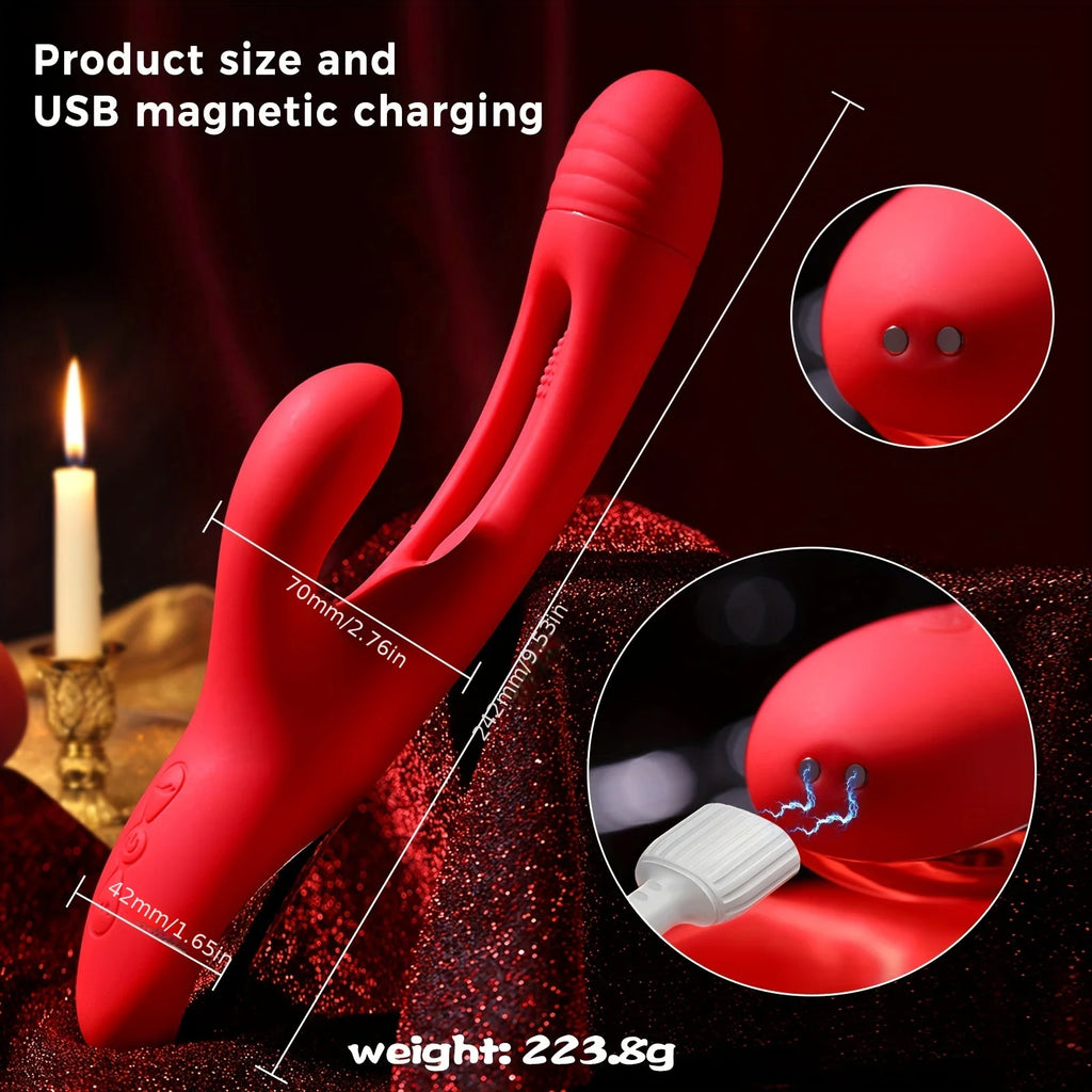 Amoura Clitoral & G-Spot Vibrator, Personal Massager, Tapping & Suction, Women's, Remote Control, Medical-Grade Silicone, Waterproof – dual-action vibrator
