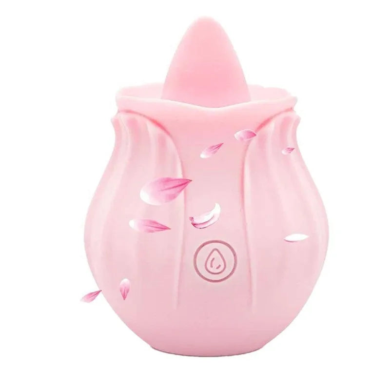 Amoura Rose Clitoral & G-Spot Suction Vibrator, 10-Speed Licking & Vibrating, Women's, Silicone – g-spot vibrator