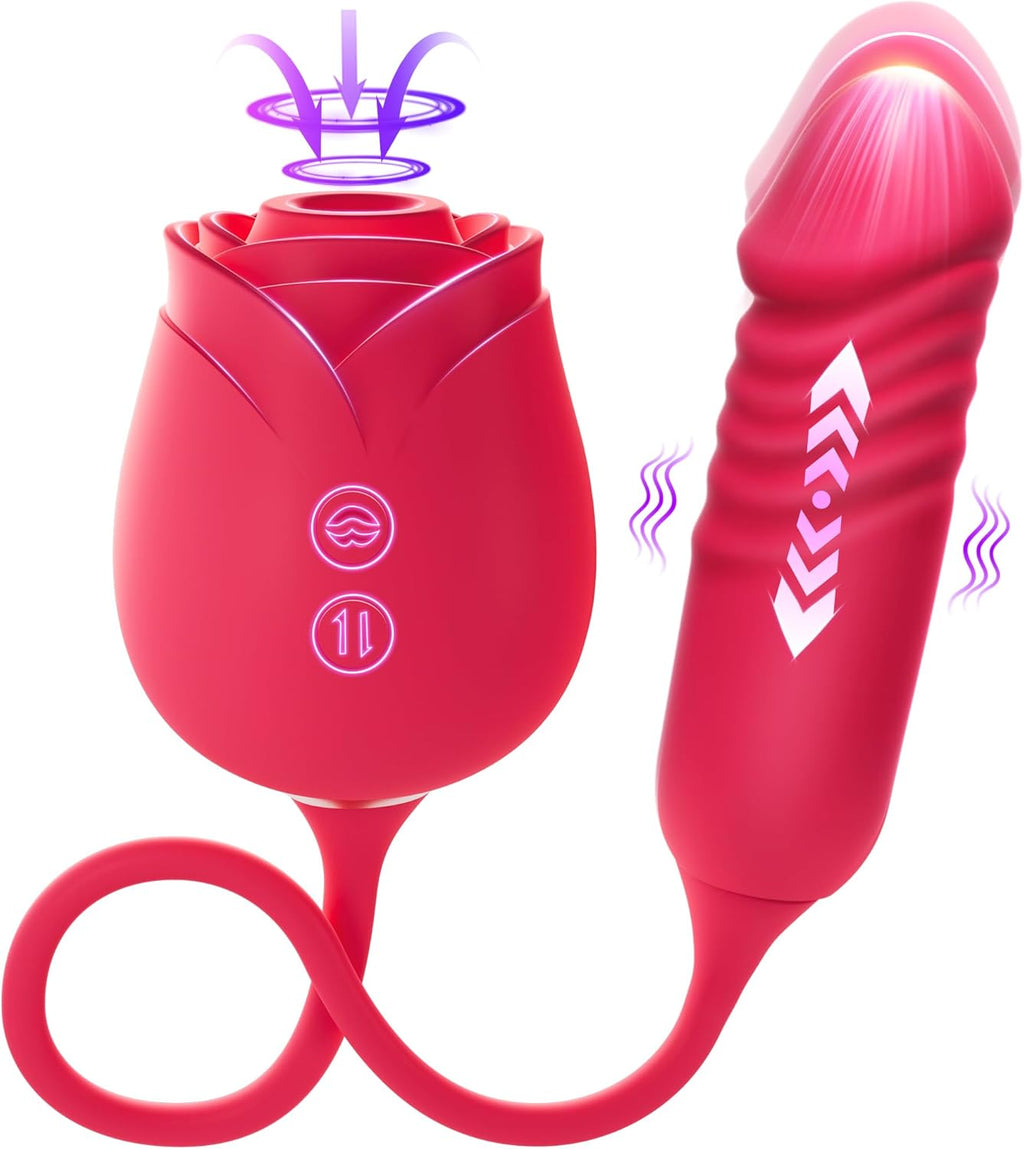 Rose vibrator product overview showing shape and design